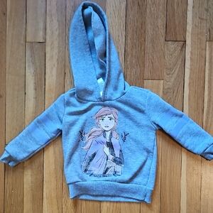 Kids Gray Hoodie with Anna from Frozen Design